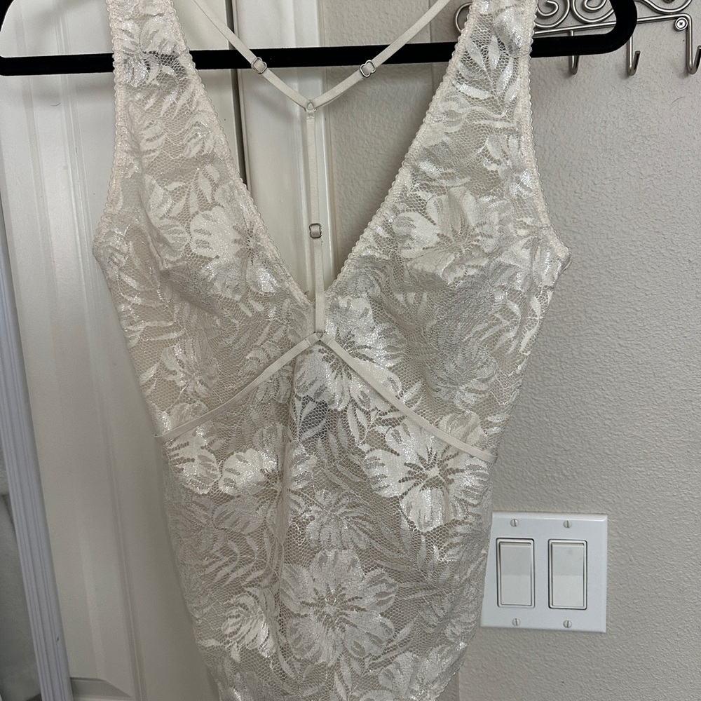 Elegant Cream Lace Bodysuit